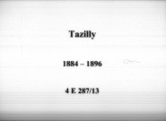 Tazilly : actes d'état civil.
