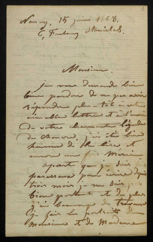 GRATIA (Charles-Louis), peintre (1815-1911) et son épouse Louise : 65 lettres, 1 carte postale illustrée.