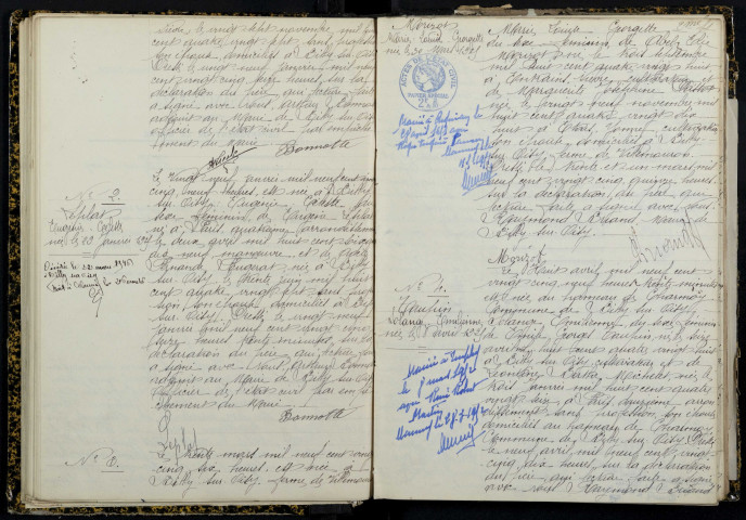 Billy-sur-Oisy : actes d'état civil.