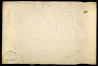 Oulon, cadastre ancien : plan parcellaire de la section B dite de Marolles, feuille 1