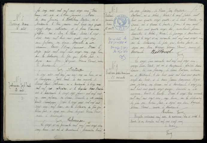 Montsauche-les-Settons : actes d'état civil.