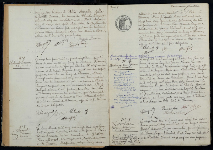 Chevenon : actes d'état civil.