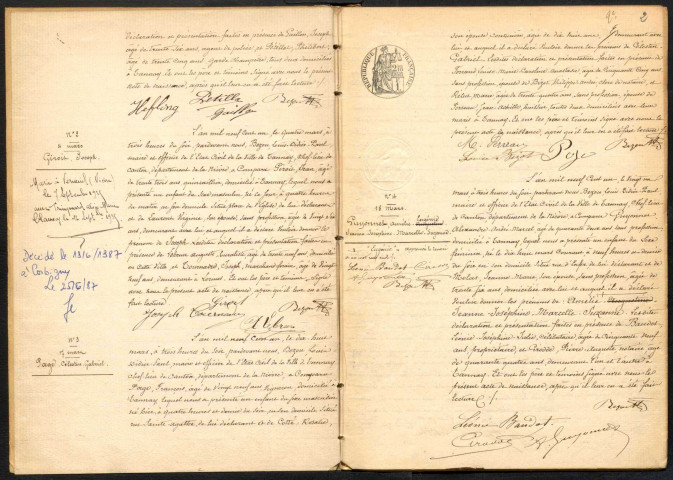 Tannay : actes d'état civil.