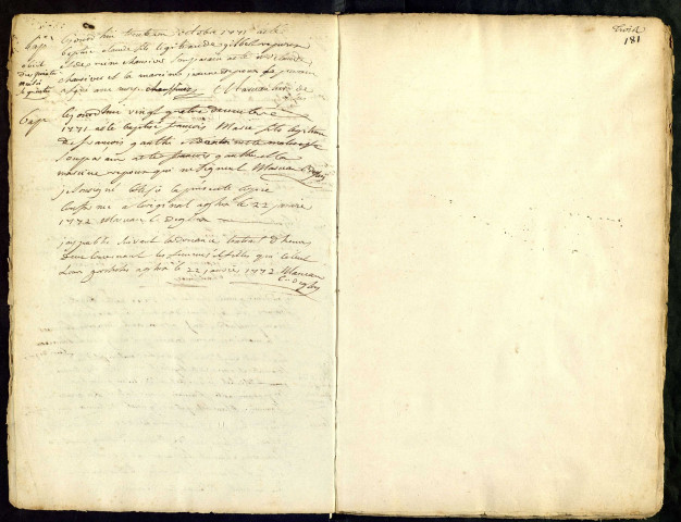 Glux-en-Glenne : registres paroissiaux.