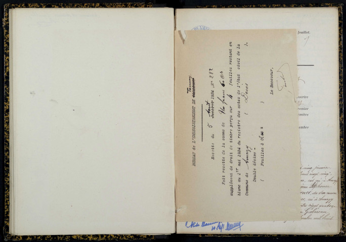 Amazy : actes d'état civil.