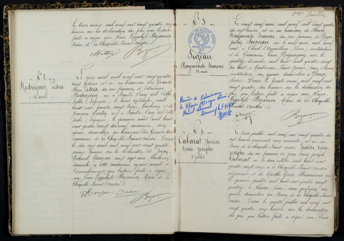 La Chapelle-Saint-André : actes d'état civil.