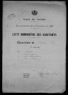 Nevers, Quartier de la Barre, 3e section : recensement de 1926