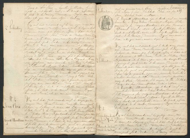 Saint-Péreuse : actes d'état civil.