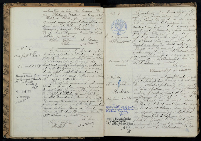 Saint-Hilaire-en-Morvan : actes d'état civil.