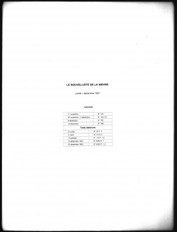 Le Nouvelliste de la Nièvre