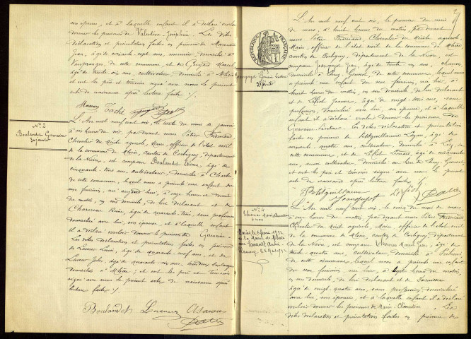 Mhère : actes d'état civil.