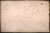 Vandenesse, cadastre ancien : plan parcellaire de la section C dite du Bourg