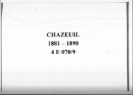 Chazeuil : actes d'état civil.