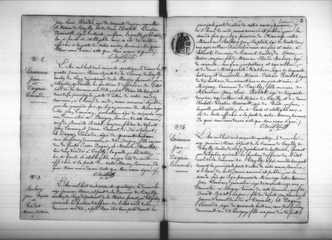 Tazilly : actes d'état civil.