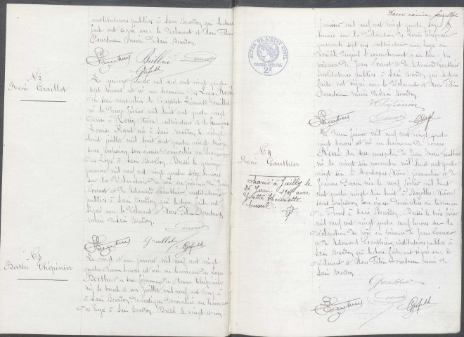 Saxi-Bourdon : actes d'état civil.