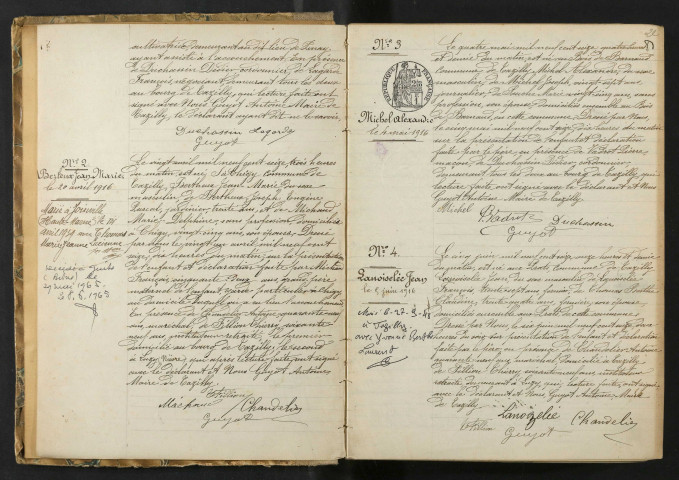 Tazilly : actes d'état civil.