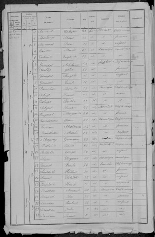 Saint-Amand-en-Puisaye : recensement de 1891