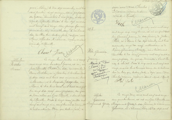 Saint-Martin-d'Heuille : actes d'état civil.