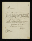BREVIERE (Louis-Henri), graveur à Rouen (1797-1869) : 2 lettres.