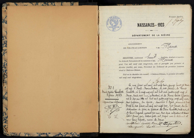 Maux : actes d'état civil.