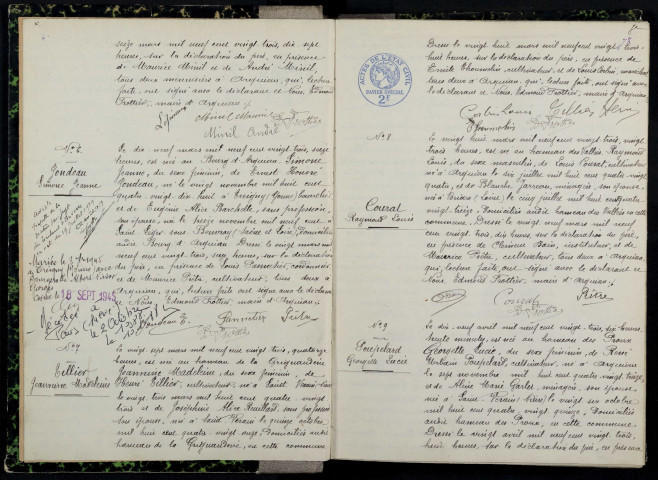 Arquian : actes d'état civil.