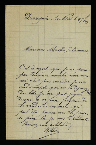 RIBLET, à Dompierre-sur-Nièvre (Nièvre) : 2 lettres.