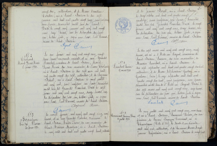 Saint-Brisson : actes d'état civil.