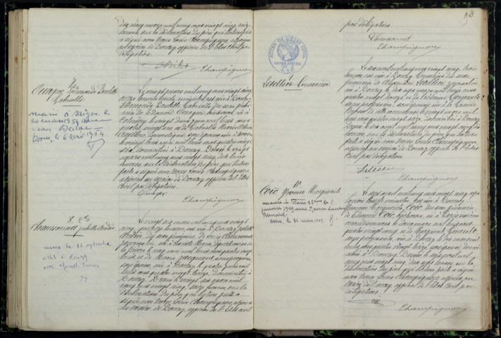 Donzy : actes d'état civil.