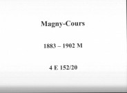 Magny-Cours : actes d'état civil (mariages).