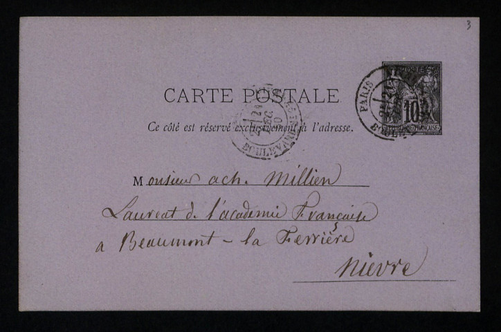 DESTREMX (Léonce de Christol), homme politique (1820-1901) : 2 lettres.