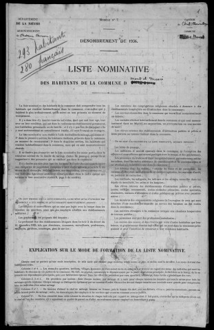 Mont-et-Marré : recensement de 1936
