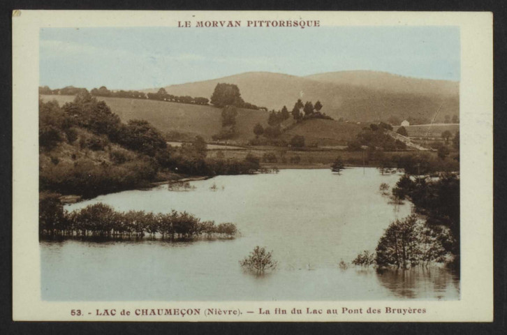 SAINT-MARTIN-DU PUY - Lac de CHAUMECON (Nièvre) - La fin du Lac au Pont des Bruyères