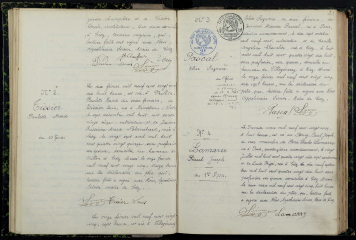 Ciez : actes d'état civil.