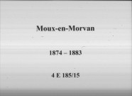 Moux-en-Morvan : actes d'état civil.