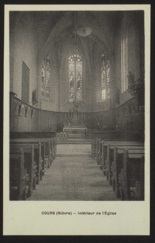 COURS (Nièvre) – Intérieur de l’Église