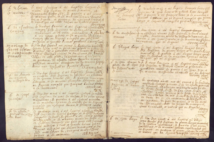 Onlay : registres paroissiaux.