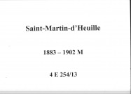 Saint-Martin-d'Heuille : actes d'état civil (mariages).
