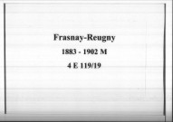 Frasnay-Reugny : actes d'état civil (mariages).