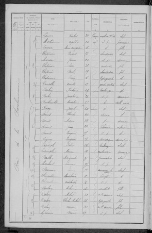 Nevers, Section de Loire, 5e sous-section : recensement de 1896