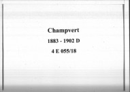 Champvert : actes d'état civil (décès).