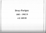 Druy-Parigny : actes d'état civil (décès).