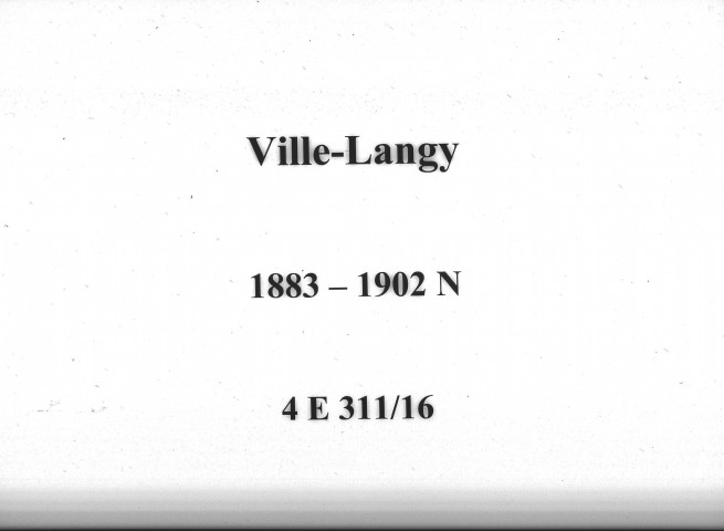 Ville-Langy : actes d'état civil (naissances).