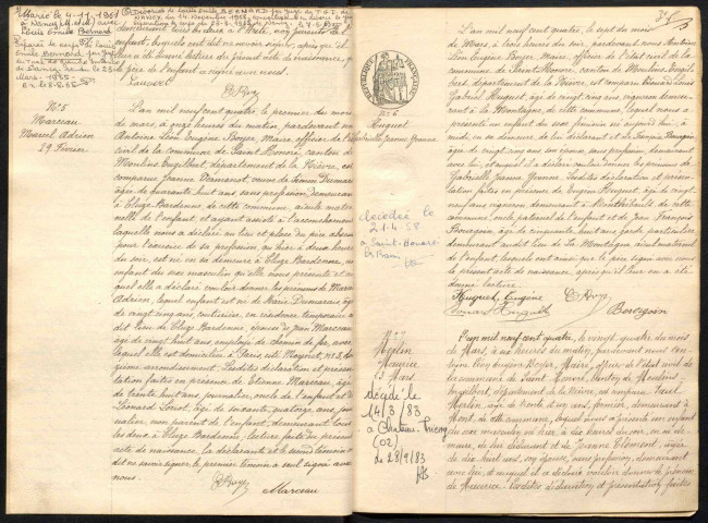 Saint-Honoré-les-Bains : actes d'état civil.