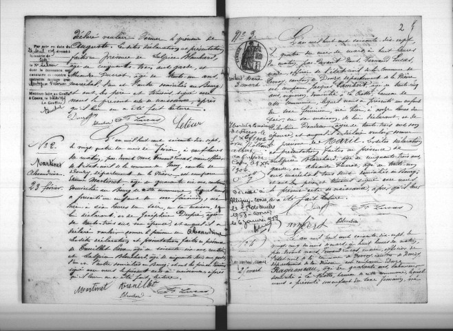 Perroy : actes d'état civil.