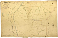 Diennes-Aubigny, cadastre ancien : plan parcellaire de la section H dite du Bourg d'Aubigny, feuille 2