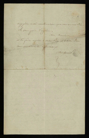 MICHAUD, à Nevers : 1 lettre.