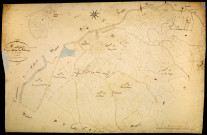 Montigny-en-Morvan, cadastre ancien : plan parcellaire de la section D dite du Charnoy , feuille 1