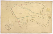Châteauneuf-Val-de-Bargis, cadastre ancien : plan parcellaire de la section E dite du Mont, feuille 3