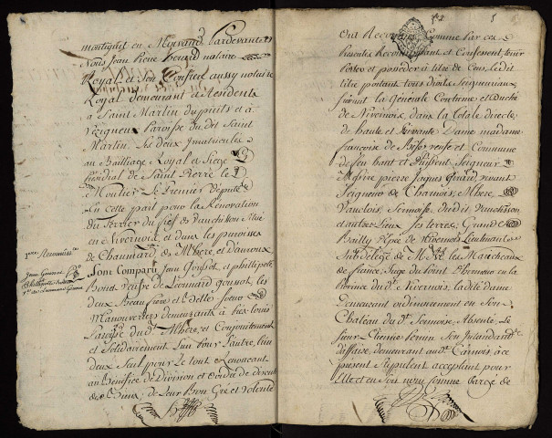 Fief de Vauchisson à Chaumard, Mhère et Ouroux-en-Morvan : terrier.