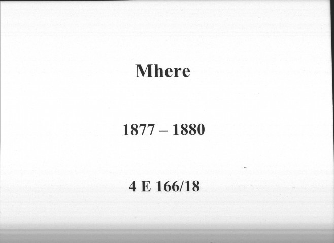 Mhère : actes d'état civil.